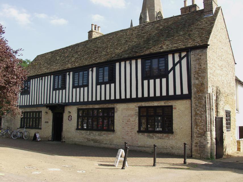Photograph of a medieval house - Oliver Cromwell's House, Ely, Cambridgeshire, England
