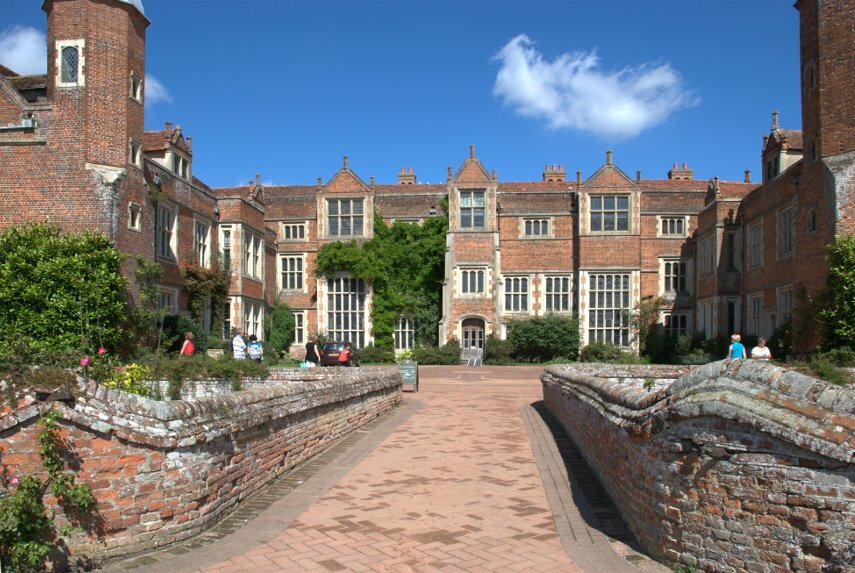 View of the Tudor mansion Kentwell Hall, Long Melford, Suffolk, England