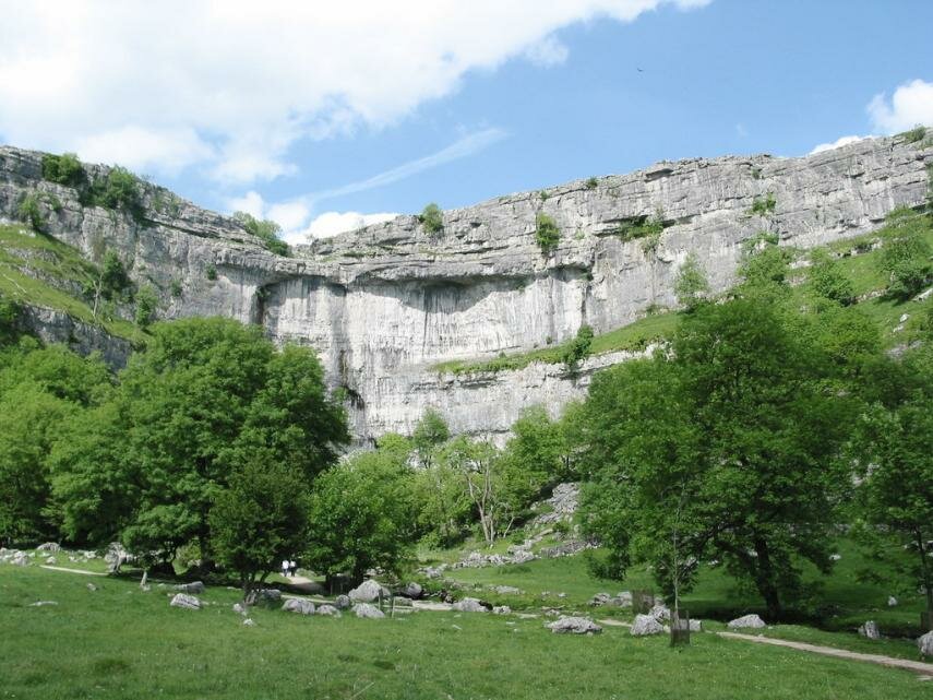 View of Malham Cove, Malham, Yorkshire Dales, North Yorkshire, England