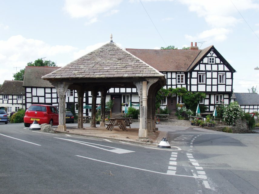 View of the Old Market Hall, Pembridge, Herefordshire, England