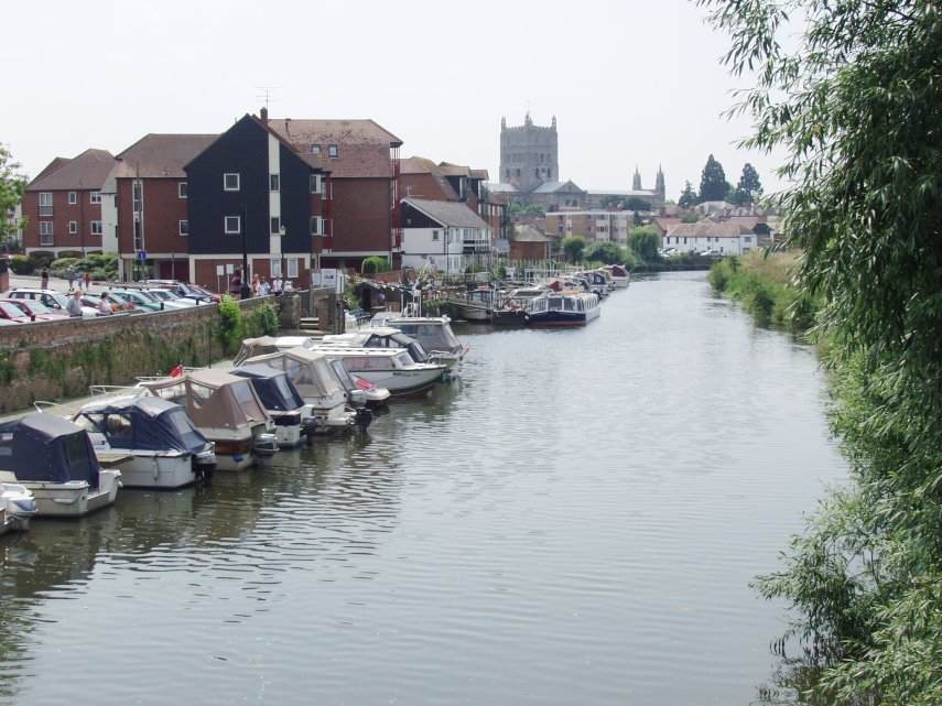 View of the Mill Avon, Tewkesbury, Gloucestershire, England