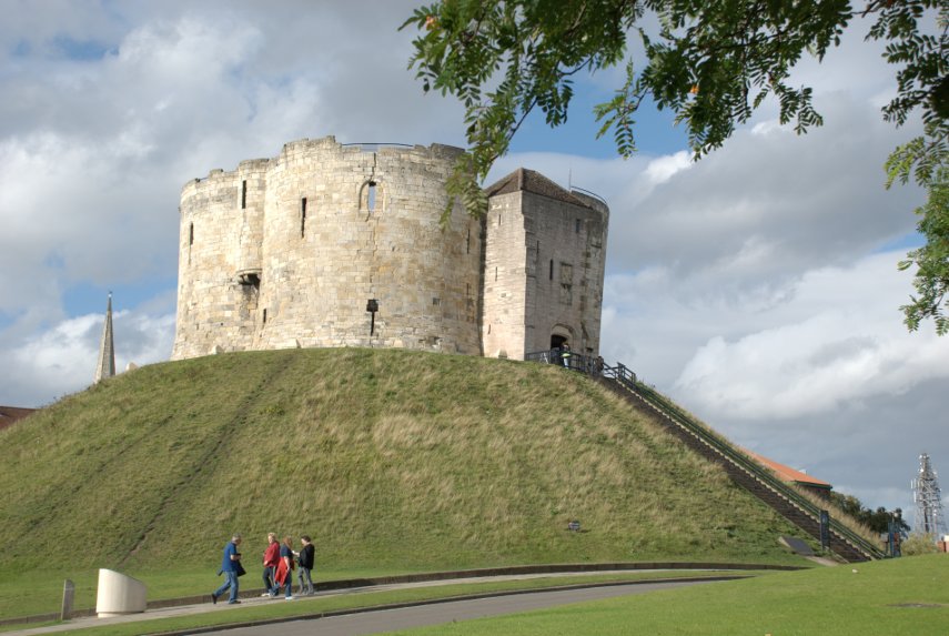 Castles - Photograph of York Castle Keep (Cliffords Tower)