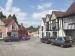 A narrow back street in Castle Hedingham, Essex, England