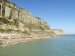 Photograph of sandstone cliffs, Hastings, Sussex, England