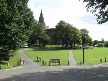 The Tye and St. Andrew's Church, Alfriston, Sussex, England