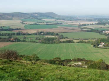 View looking west from Windover Hill, Sussex, England