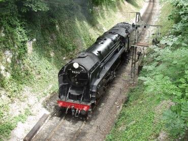 View of locomotive 92212, Alresford, Hampshire (Hants), England