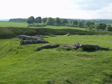 Scene showing Arbor Low - an ancient stone henge, Derbyshire, England