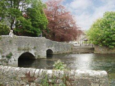 Photograph of the 17th Century Sheepwash Bridge over the River Wye, Derbyshire Peak District