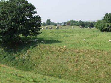 View of Avebury Stone Circle, Avebury, Wiltshire (Wilts), England