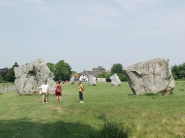 View of the ditch, Avebury Stone Circle, Avebury, Wiltshire (Wilts), England