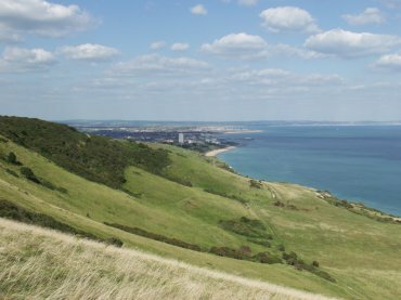 Eastbourne from Beachyhead, South Downs, Sussex, England