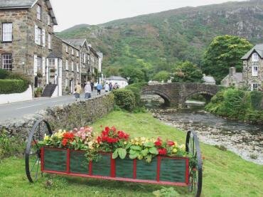 View of Beddgelert, Snowdonia, Caernarvonshire (Gwynedd), Wales
