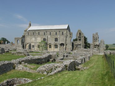 View of Binham Priory, Binham, Wells-next-the-Sea, Norfolk, England