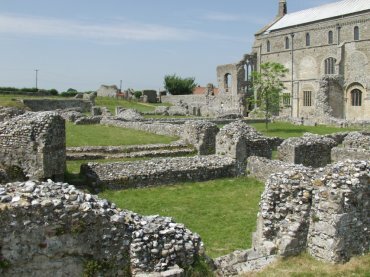 Photograph of the priory ruins, Binham Priory, Binham, Norfolk, England