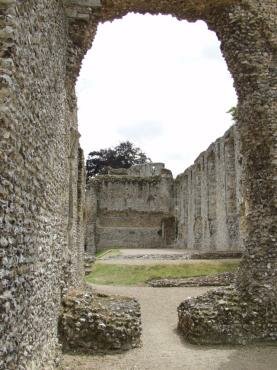 Photograph of the Bishop's Palace ruins, Bishops Waltham, Hampshire (Hants), England