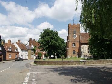 Scene showing Bradwell village and church, Bradwell-on-Sea, Essex