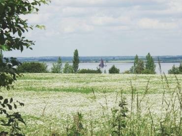 Photograph of the River Blackwater and a Thames Sailing Barge near Bradwell-on-Sea, Essex