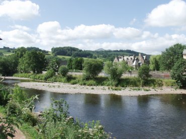 River Usk, Brecon, Brecknockshire (Powys), Wales