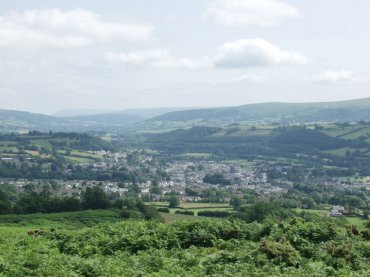 Brecon from Pen-y-Crug, Brecknockshire, Wales