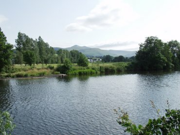 River Usk and the Brecon Beacons, Brecon, Brecknockshire, Wales