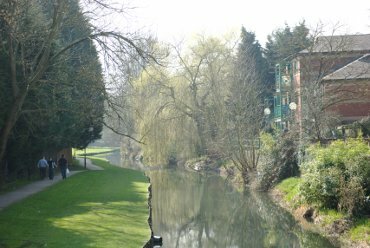 View of the River Great Ouse, Buckingham, Buckinghamshire, England