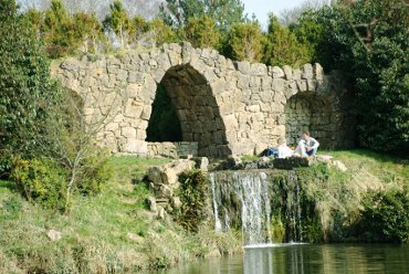 Photograph of the Cascade between the Eleven Acre Lake and the Octagon Lake, Stowe Gardens, Buckingham, Buckinghamshire, England