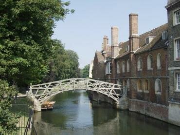 View of the Mathmatical Bridge, Queens' College, Cambridge, Cambridgeshire, England