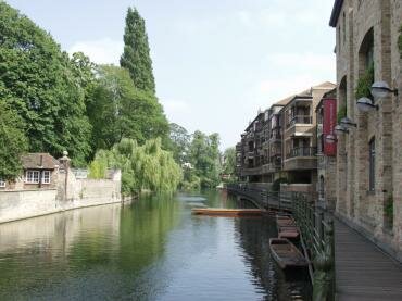 View of the River Cam near Quayside, Cambridge, Cambridgeshire, England