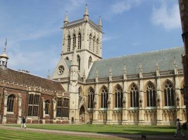 View of the Chapel, St. John's College, Cambridge, Cambridgeshire, England