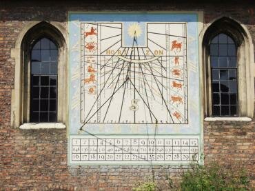 View of the Dial, Queens' College, Cambridge, Cambridgeshire, England