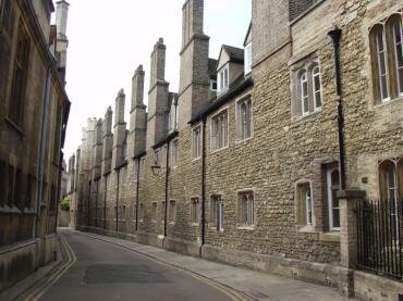 Photograph of Trinity Lane with part of Trinity College, Cambridge, Cambridgeshire, England