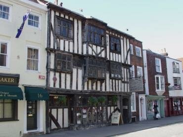 Photograph of a medieval hall house, Canterbury, Kent, England