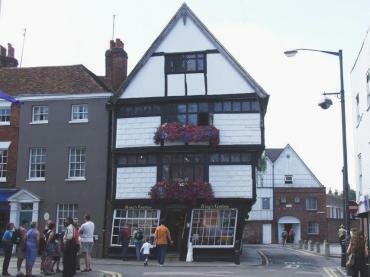 View of a 17th Century timber framed house, Canterbury, Kent, England