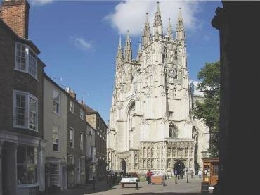 Picture of the West End of Canterbury Cathedral from inside Christchurch Gate, Canterbury, Kent, EnglandCanterbury