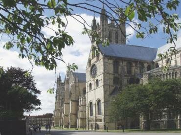 View of Canterbury Cathedral from near the East End, Canterbury, Kent, England