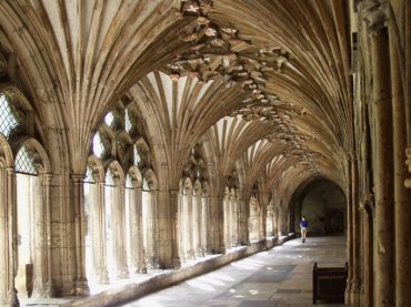 View of the interior of The Great Cloisters, Canterbury Cathedral, Canterbury, Kent, England