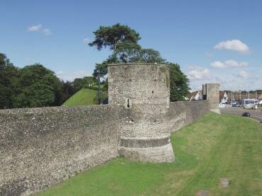 Photo showing the medieval city walls, Canterbury, Kent, England