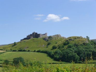 View of Carreg Cennen Castle, Carmarthenshire, Wales