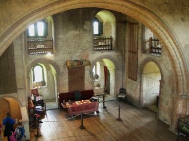 View of the Banqueting Hall in Hedingham Castle, Essex