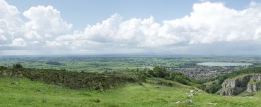 The view from the top of Cheddar Gorge, Cheddar, Somerset, England