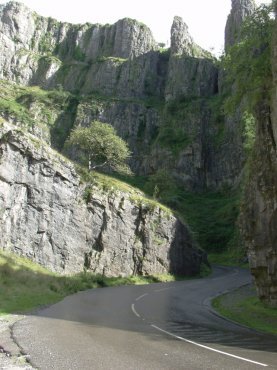 The road through the gorge, Cheddar, Somerset, England
