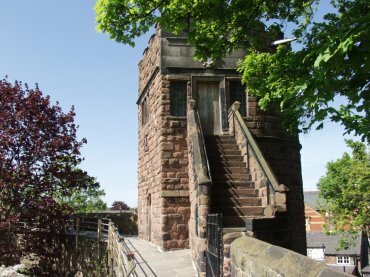 Photograph of one of the towers on the walls, Chester, Cheshire, England