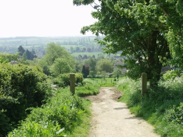 The path up Dover's Hill, Chipping Campden, Gloucestershire, England