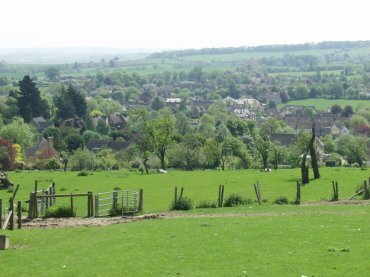 Part of Chipping Campden from Dover's Hill, Gloucestershire, England