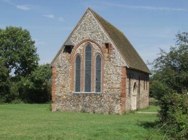 View of the gatehouse chapel of St. Nicholas - part of the Cistercian Abbey, Coggeshall, Essex, England