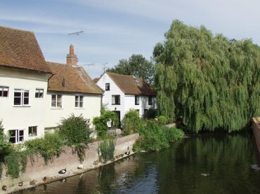View of the River Blackwater from King Stephen's Bridge, Coggeshall, Essex, England