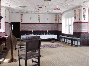 View of Plas Mawr, a Tudor town house, Conwy, Caernarvonshire (Gwynedd), North Wales