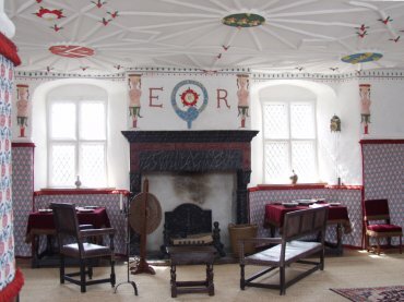 View of Plas Mawr, a Tudor town house, Conwy, Caernarvonshire (Gwynedd), North Wales