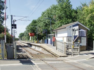 View of White Notley Station, Braintree, Essex, England